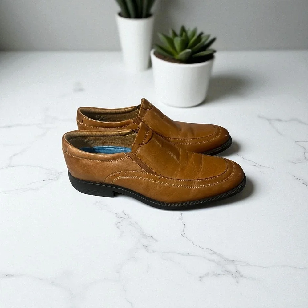 Nunn Bush Mens Leather Slip On Loafers Comfort Gel‎ Dress Shoes Size 9M